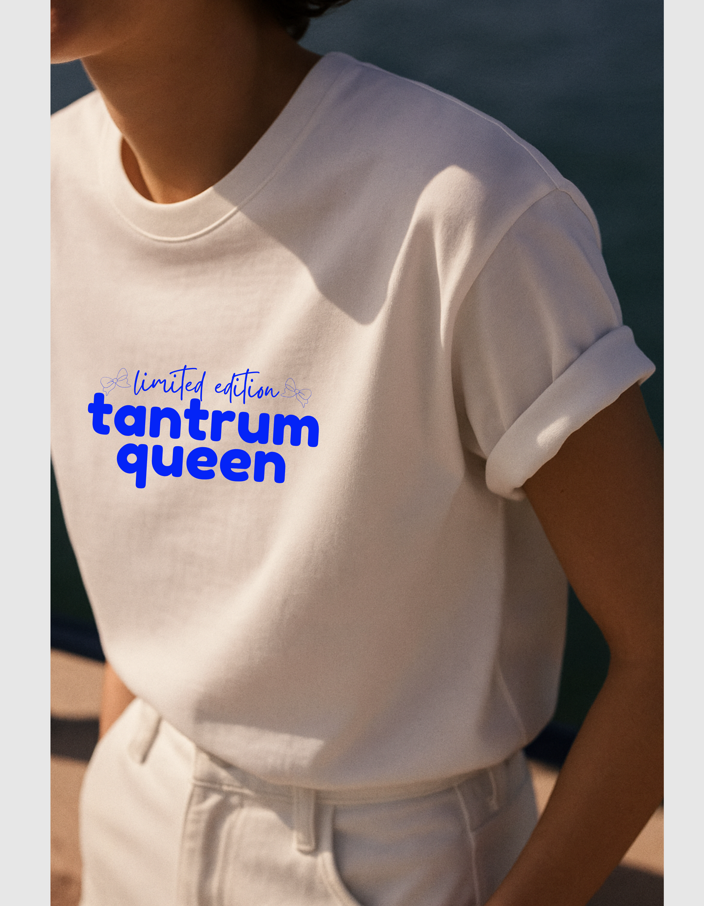 Tantrum Queen Graphic T-Shirt – White | Oversized Fit | 100% Cotton