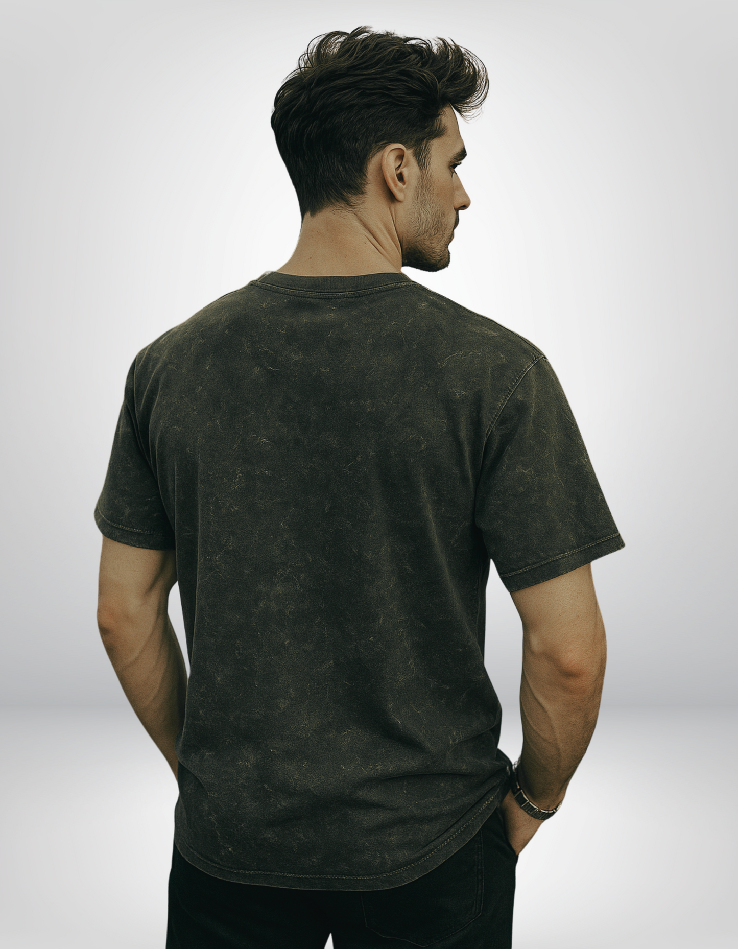 Vintage Olive Green Acid Wash T-Shirt