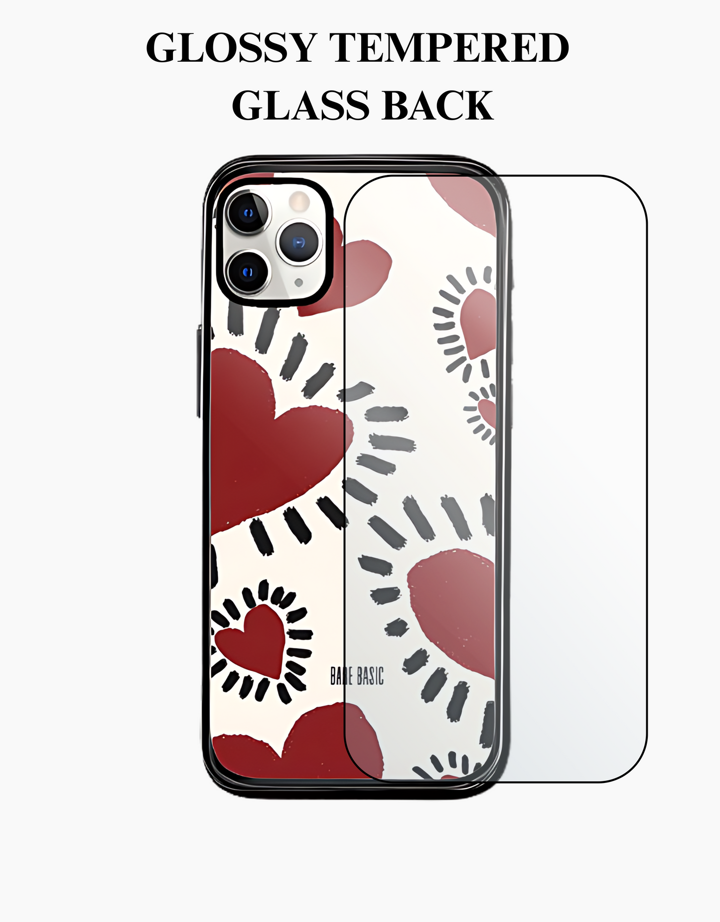 Radiant Hearts Gloss IPhone Glass Case