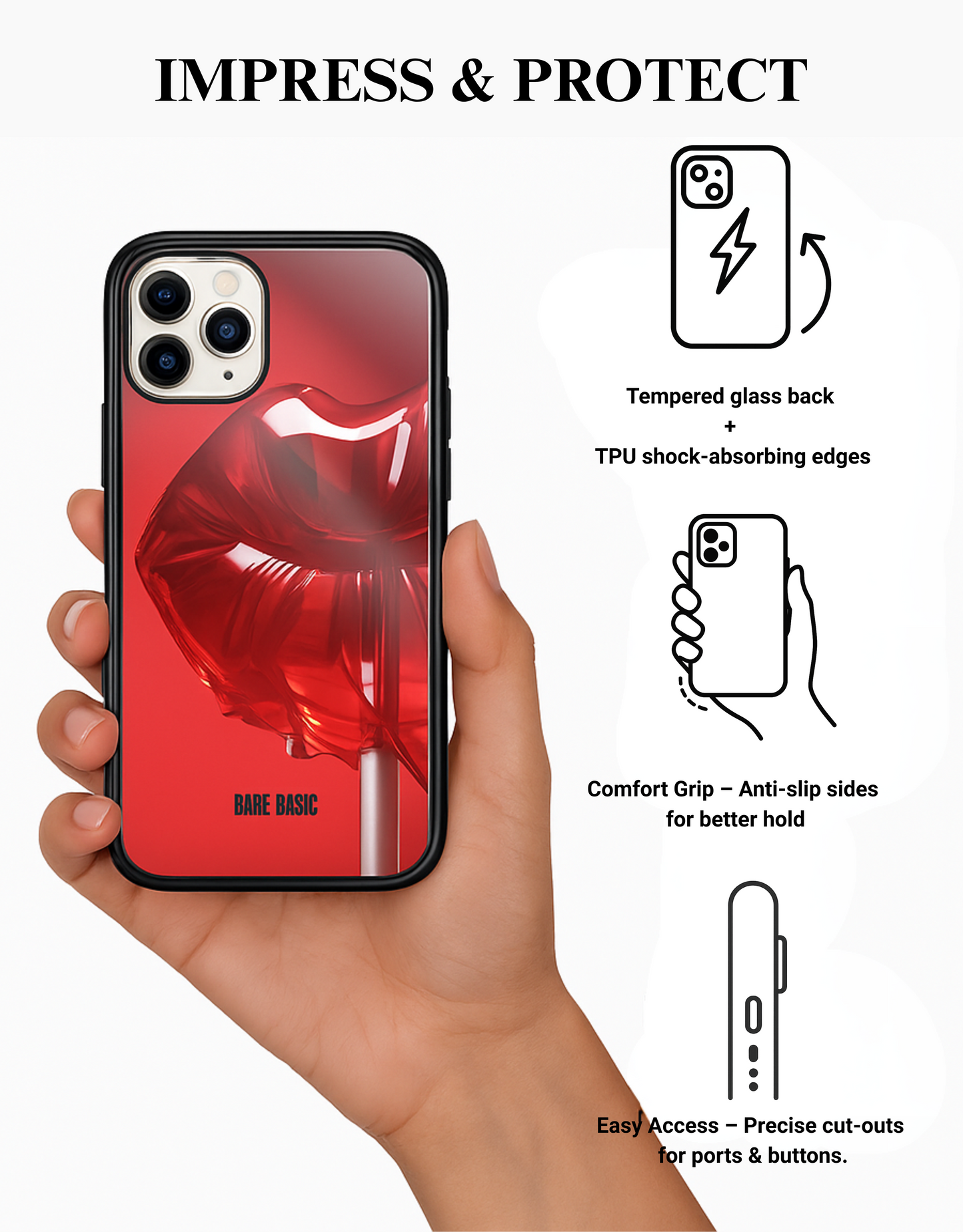 Scarlet Kiss IPhone Glass Case