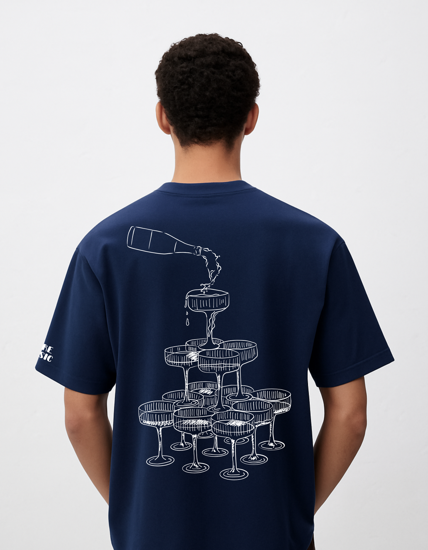 Champagne State of Mind – Oversized Unisex Graphic T-Shirt