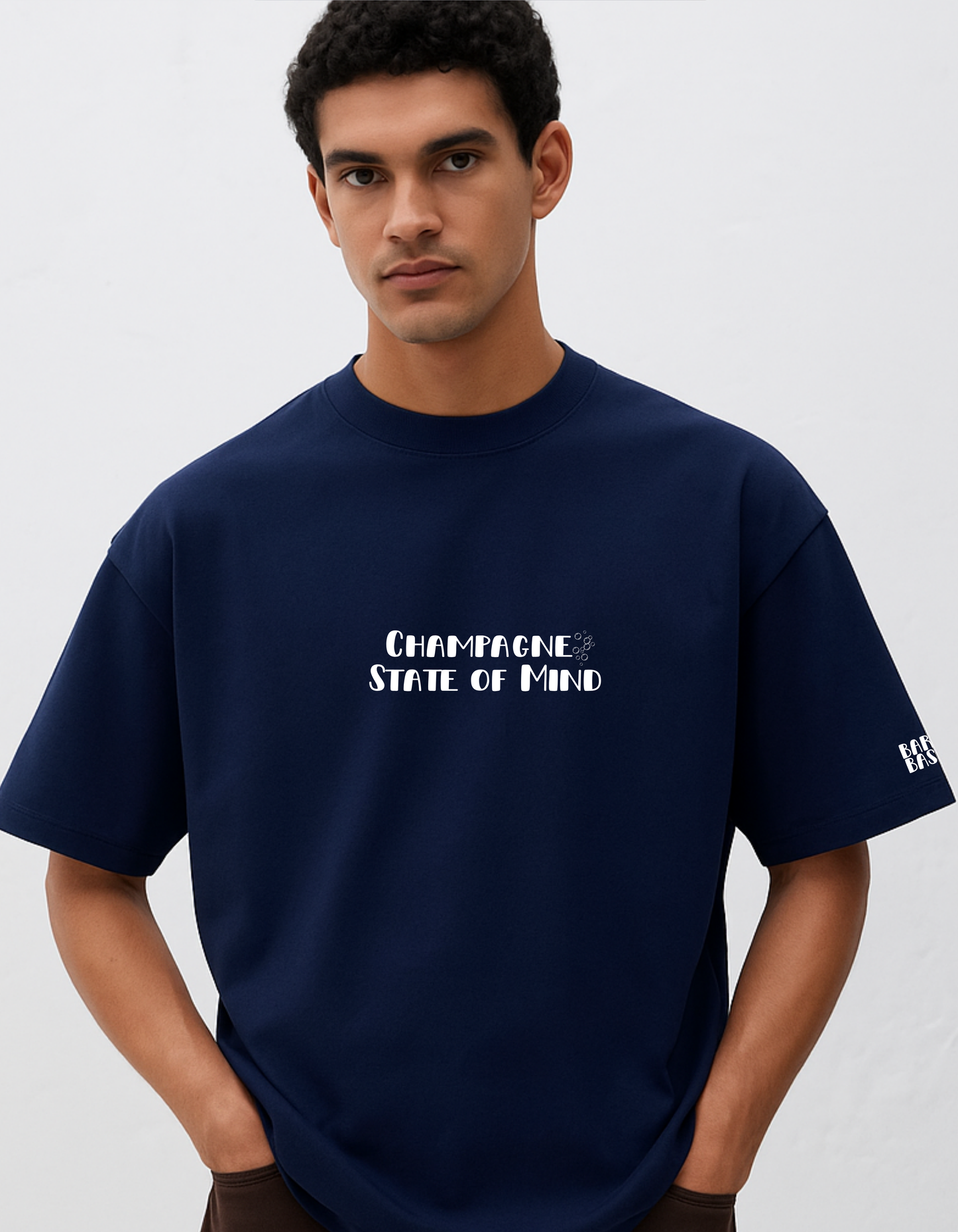 Champagne State of Mind – Oversized Unisex Graphic T-Shirt