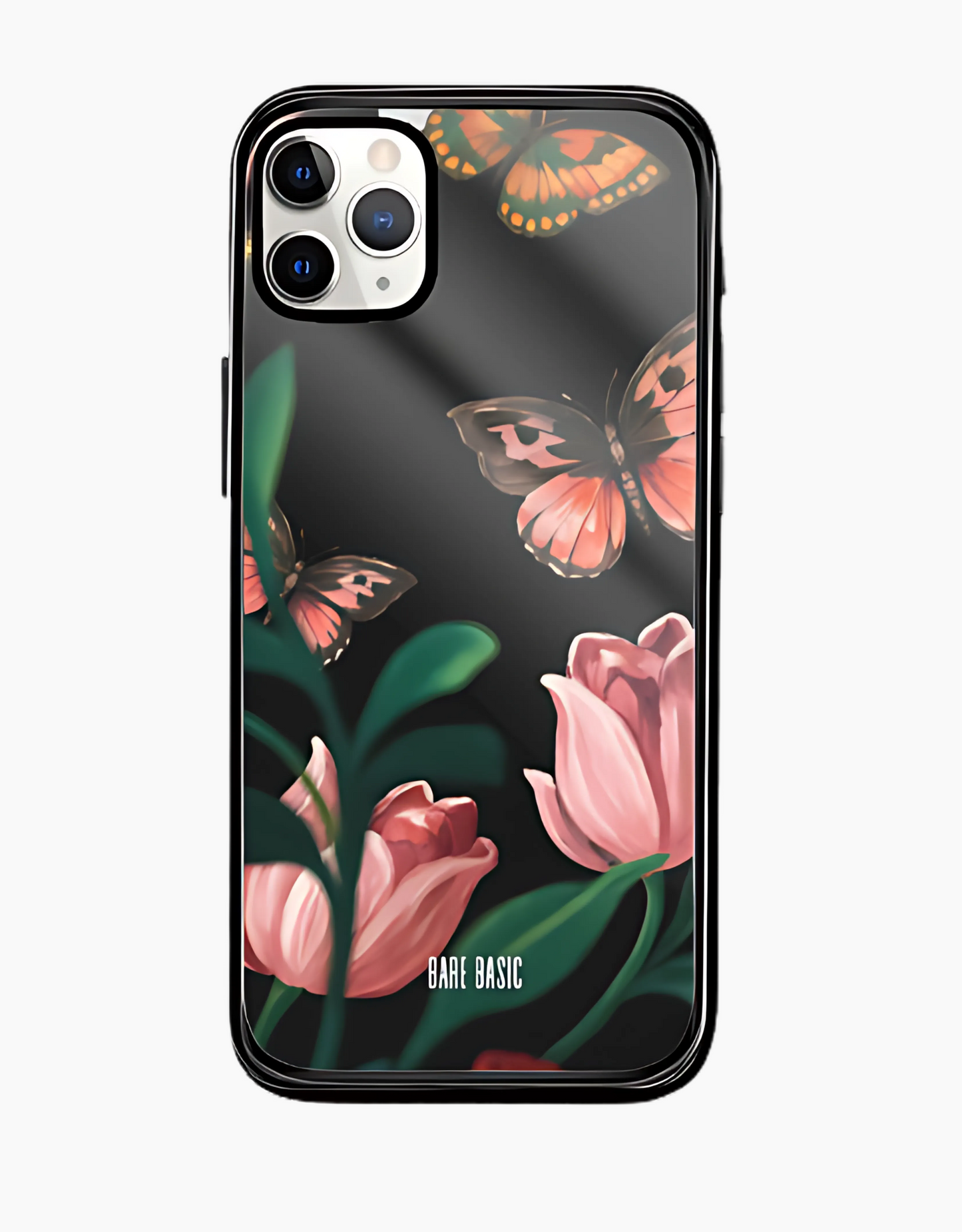 Midnight Bloom Butterfly IPhone Glass Case