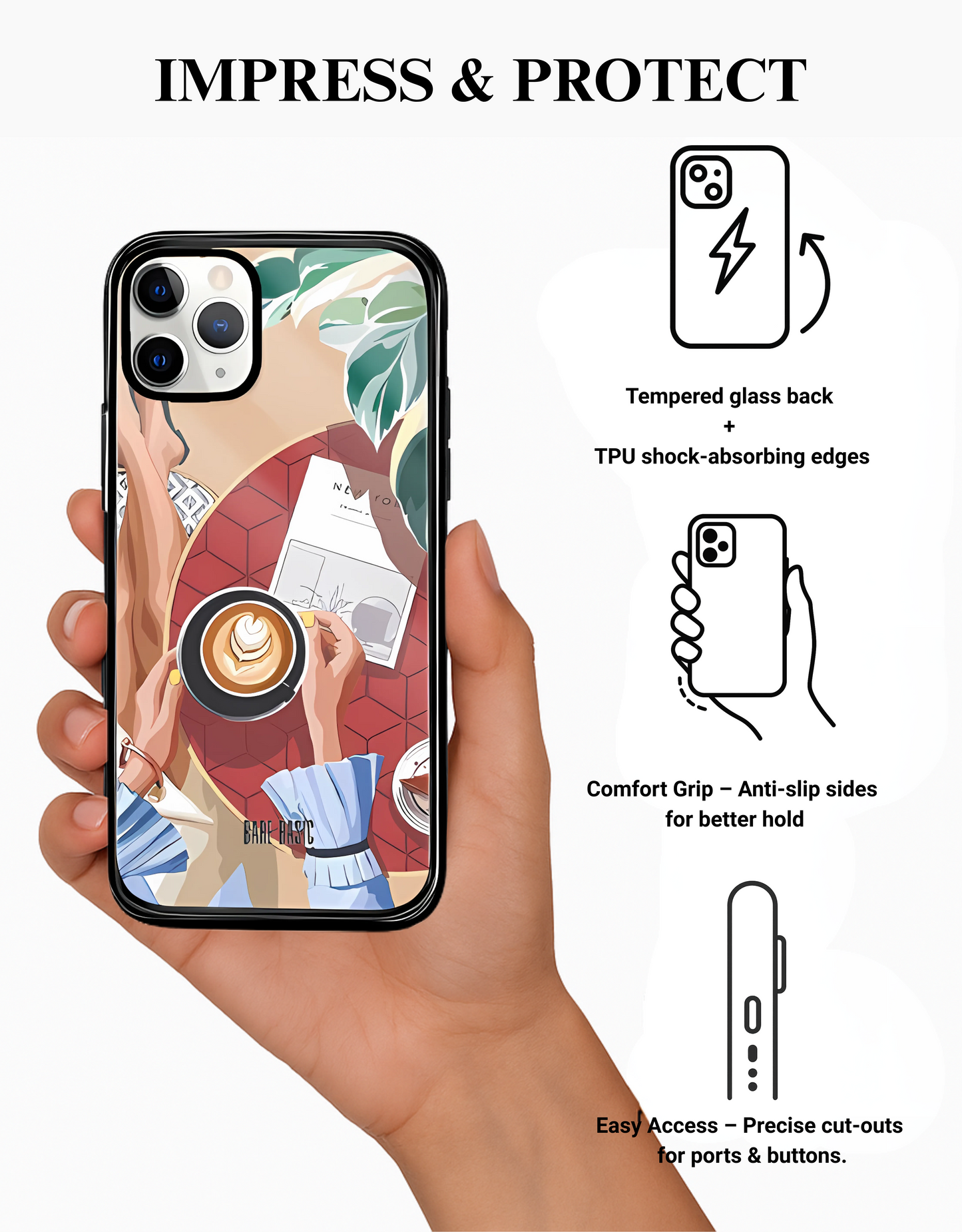 Coffee Date IPhone Glass Case