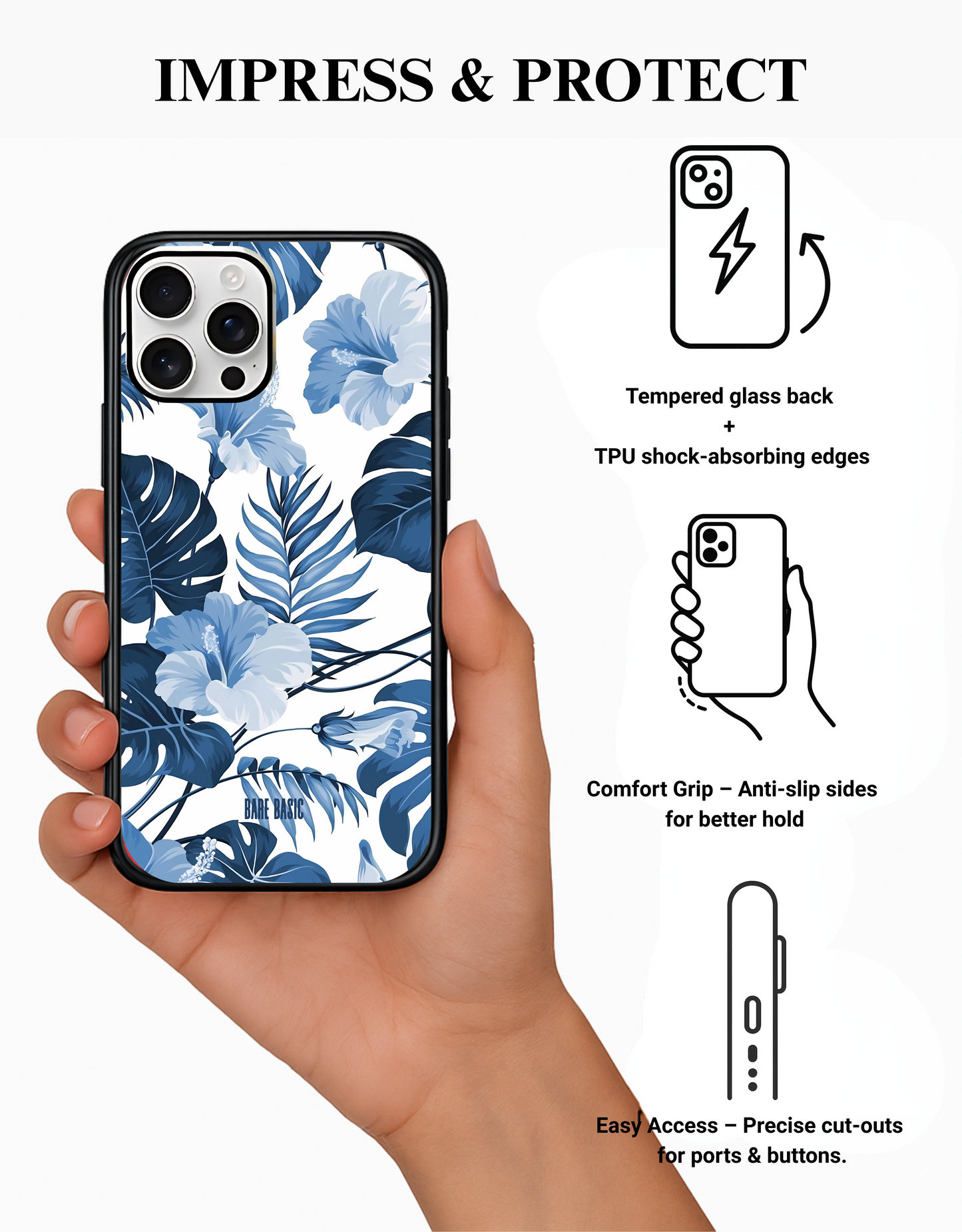 Blue Tropic IPhone Glass Case