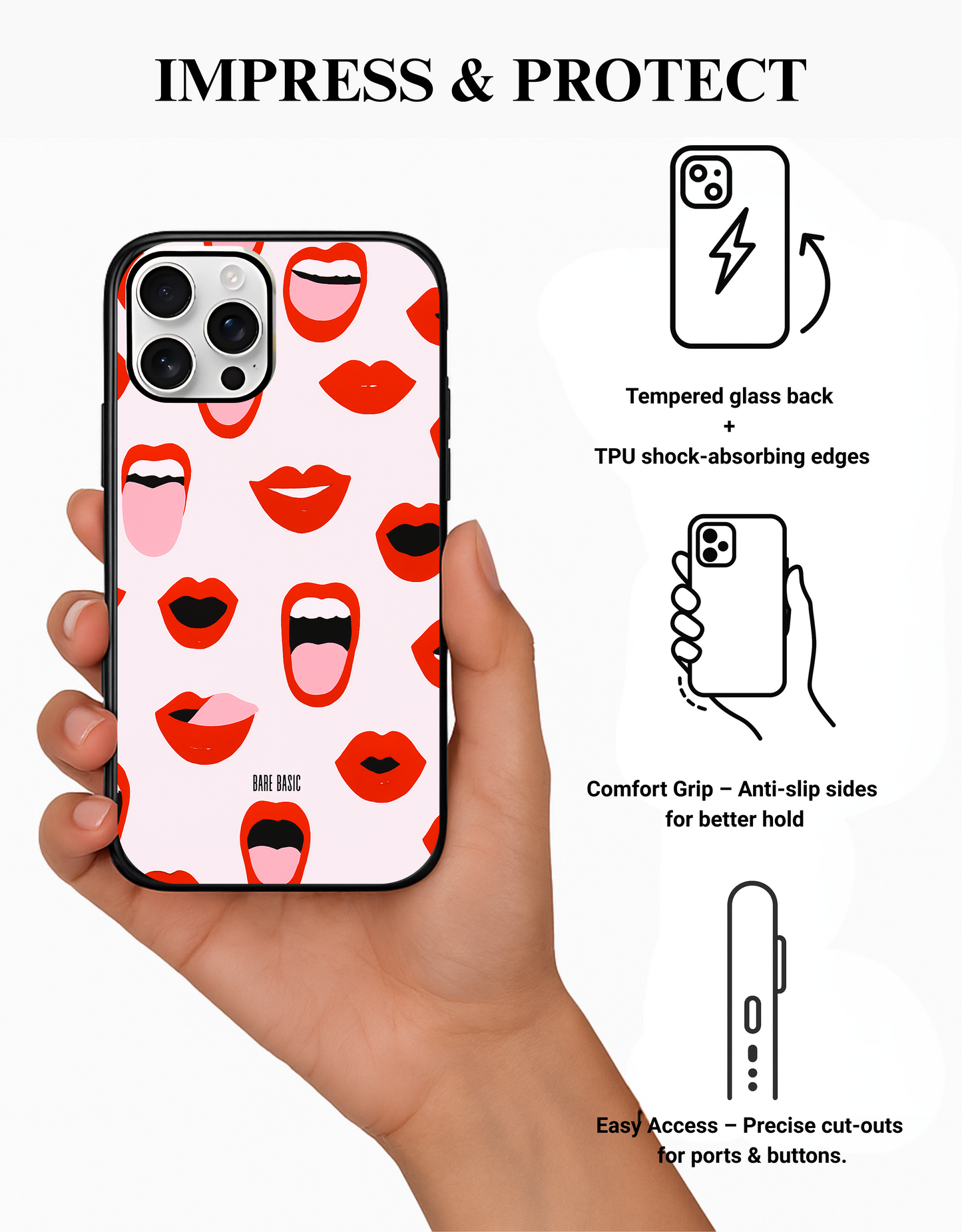 Pop Lips IPhone Glass Case