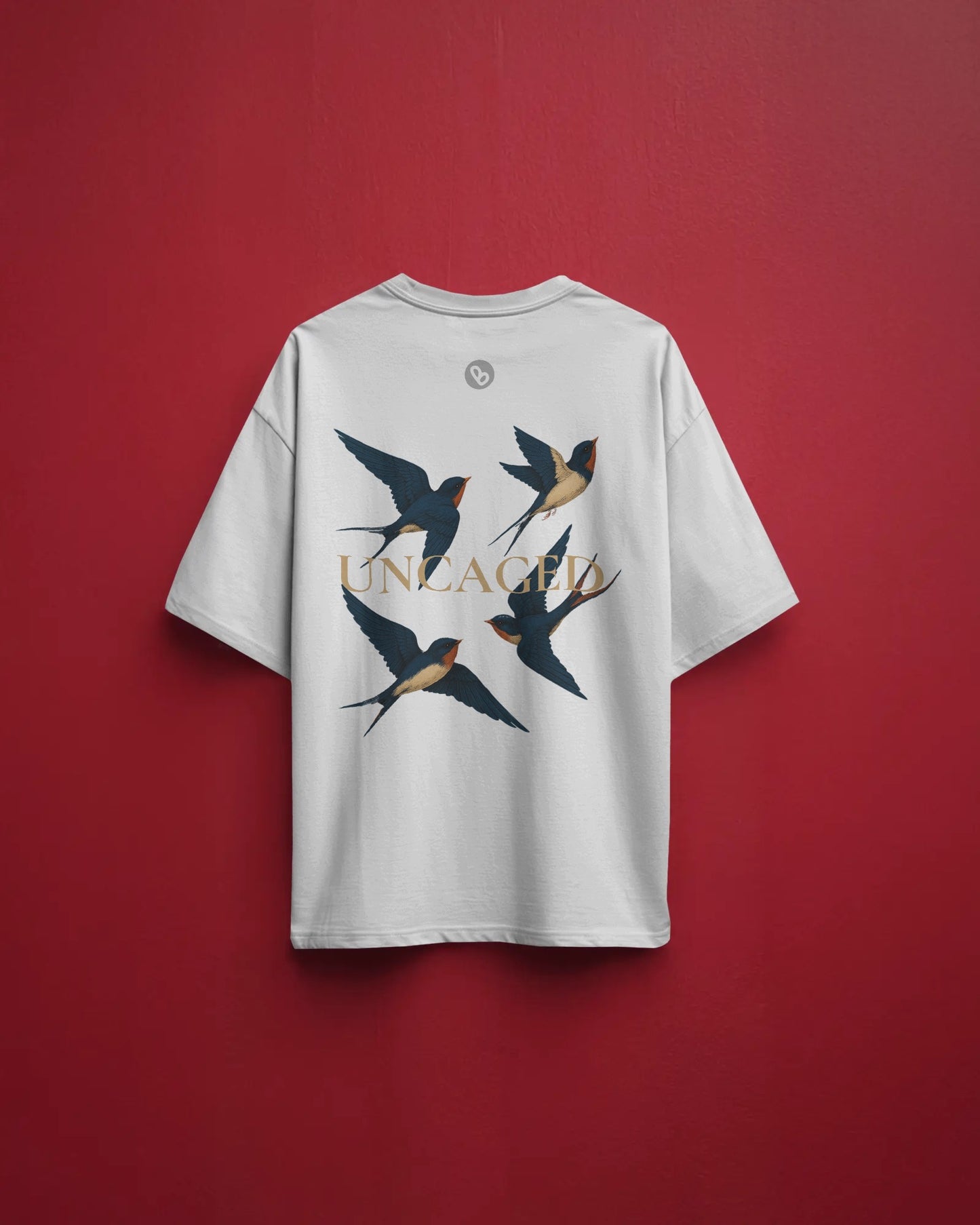 UNCAGED / FREE Dual Print Oversized T-Shirt – White
