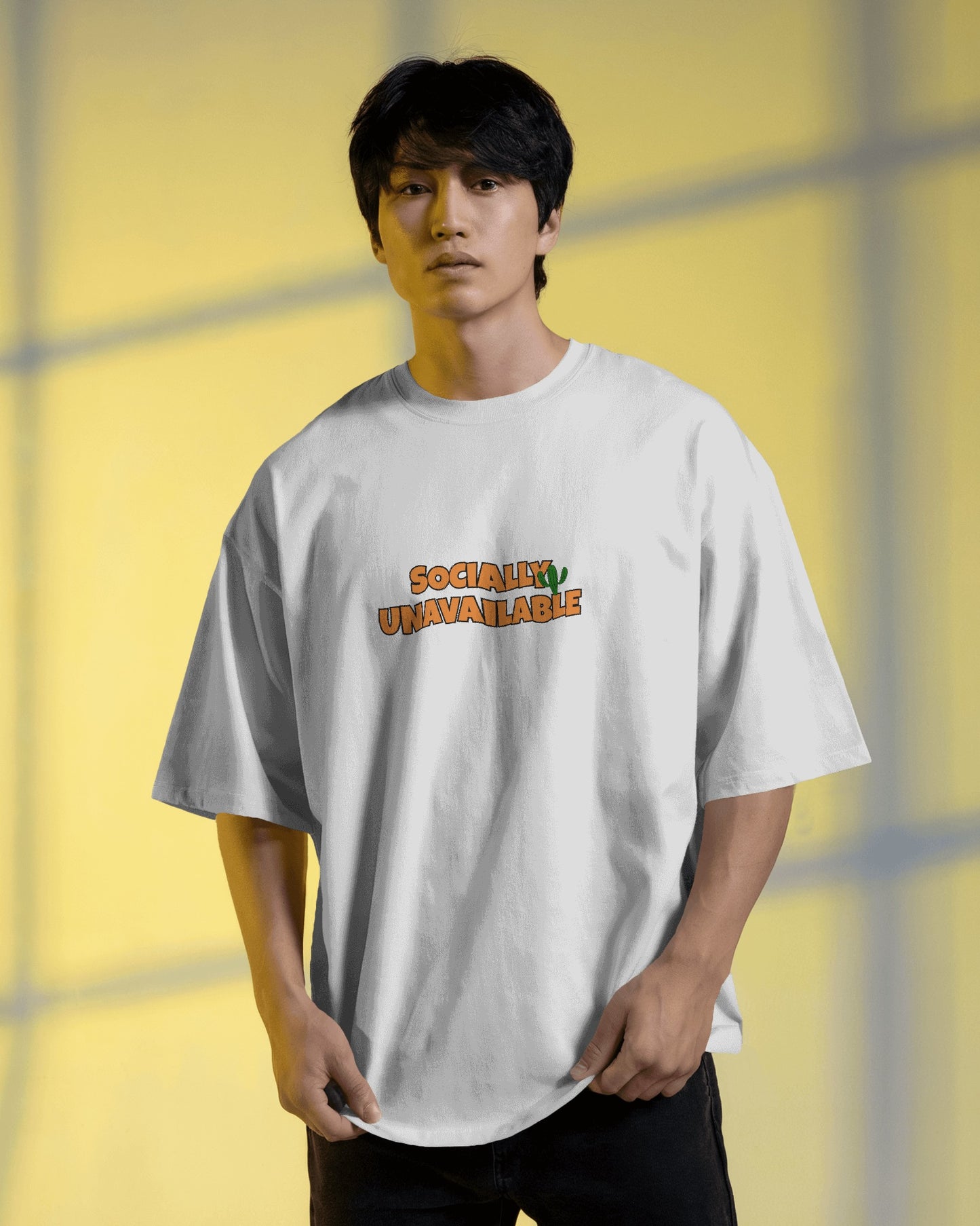 Socially Unavailable – Oversized Graphic Tee