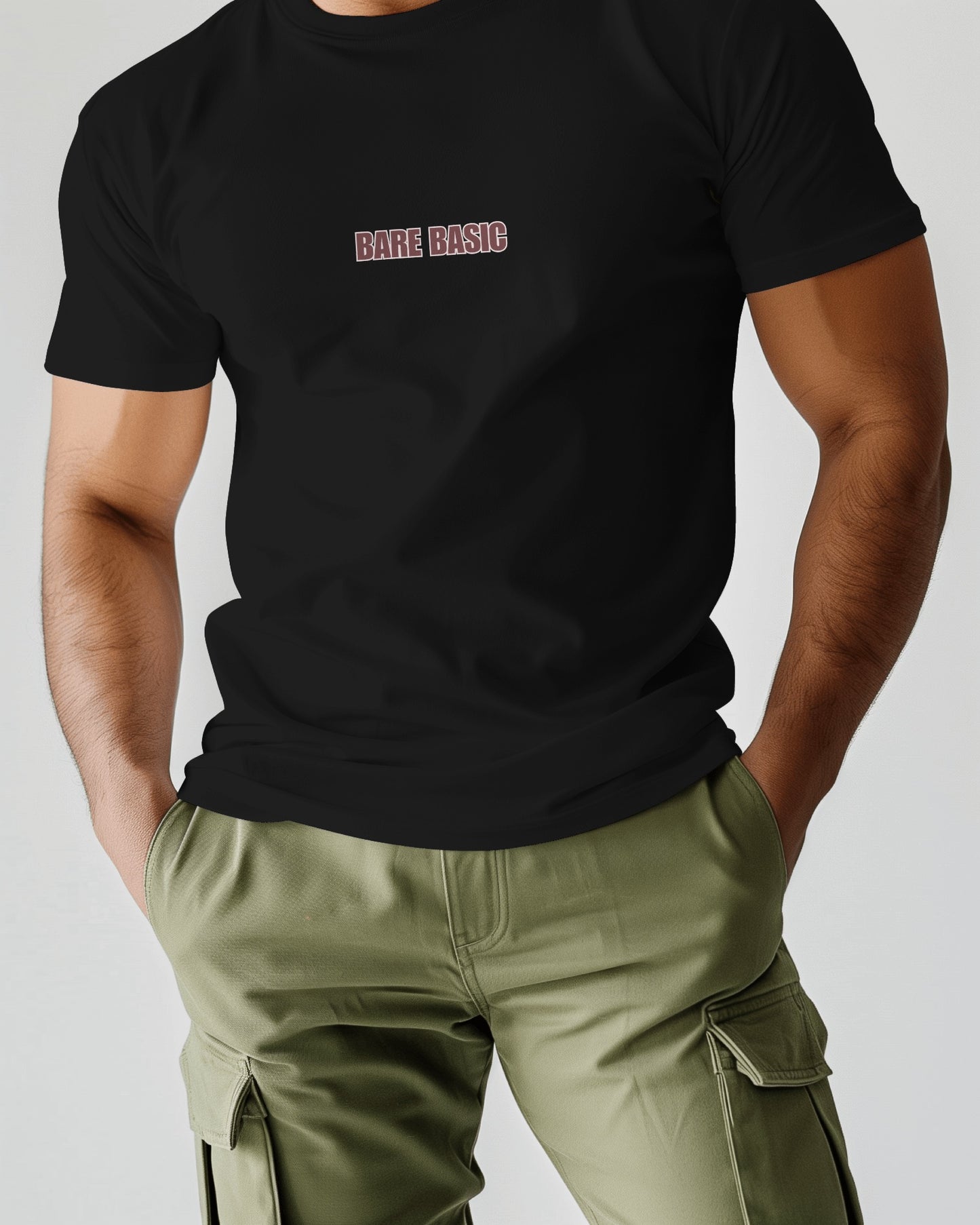 "Comfort Fit 'Gecko and Leaves' Graphic Black T-Shirt"