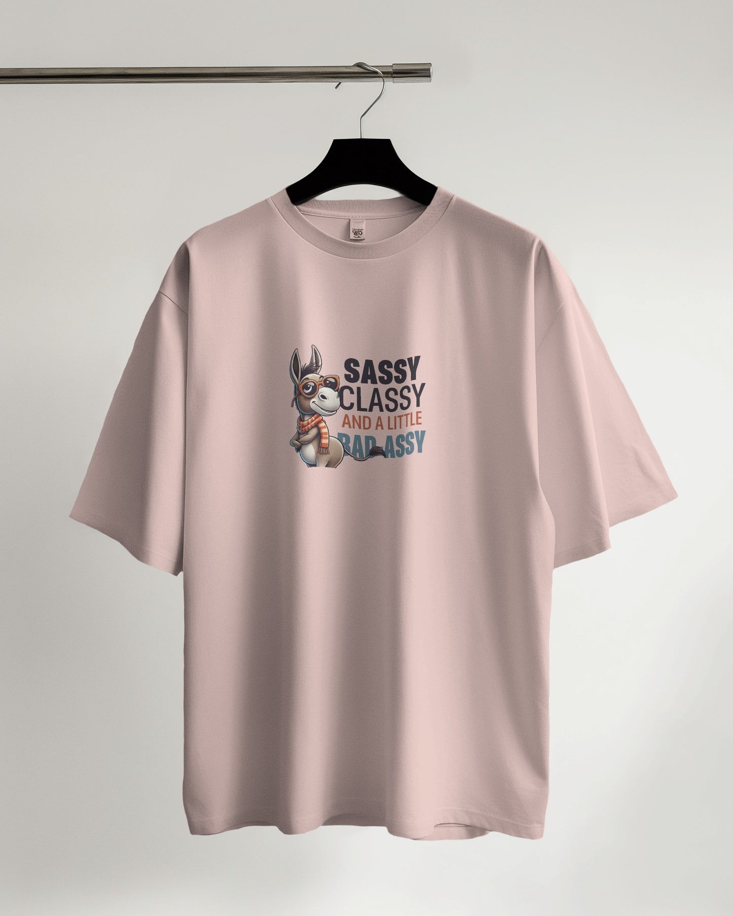 Sassy & Classy Donkey – Cute & Funny Peach Tee