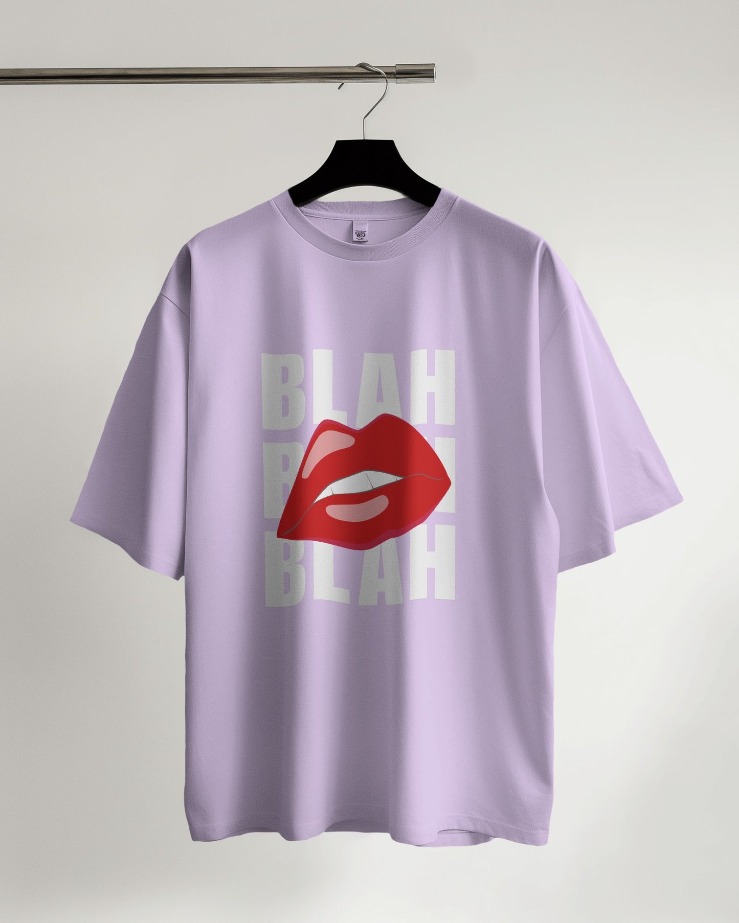 Sassy "Blah Blah Blah" Lips Lavender T-Shirt