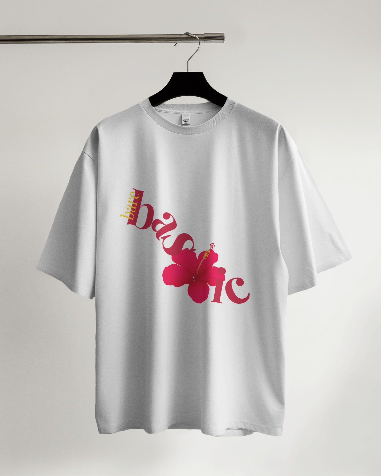 "Bare Basic Hibiscus T-shirt - Minimalist Tee"