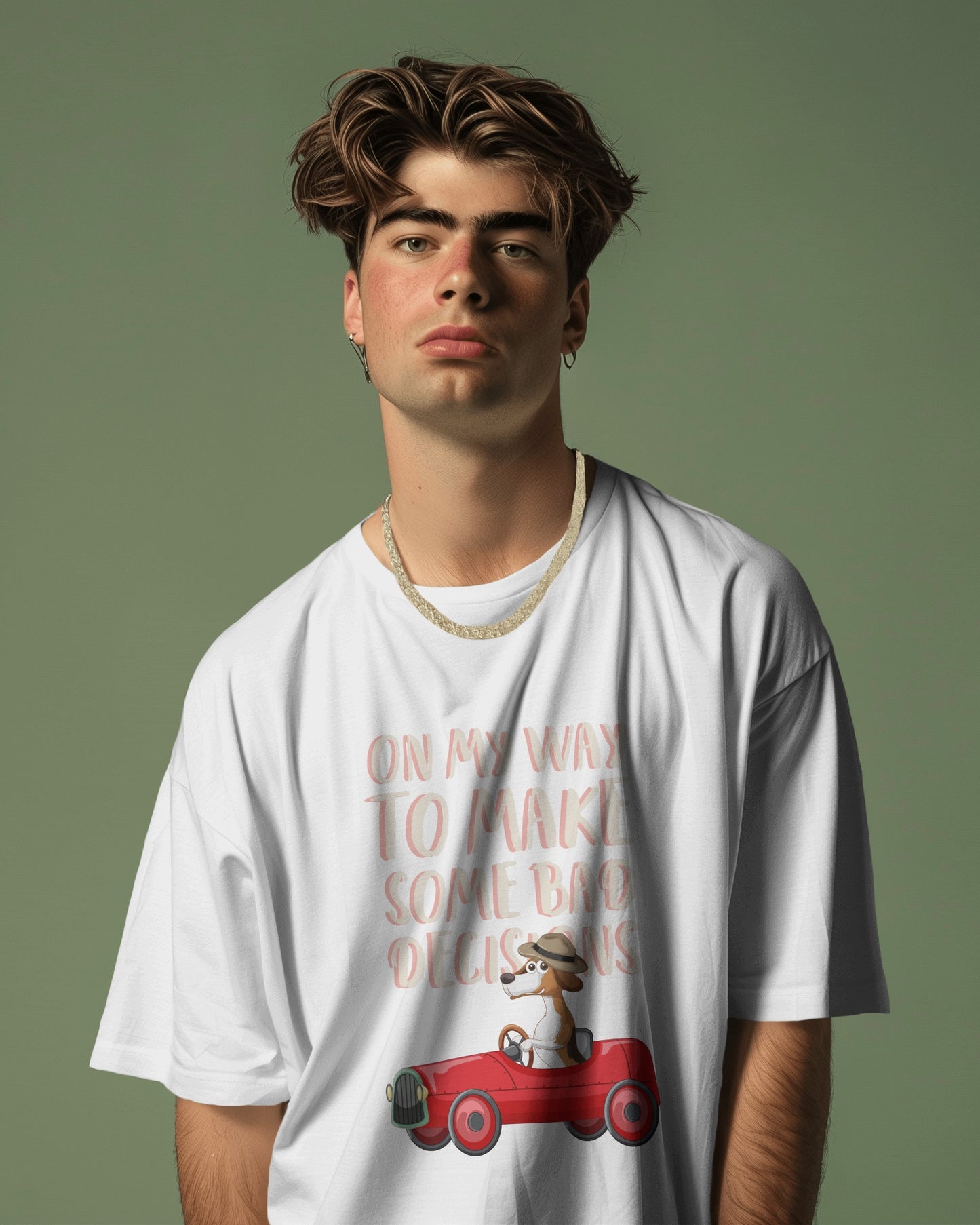 "Comfort Fit 'On My Way to Make Some Bad Decisions' White T-Shirt"