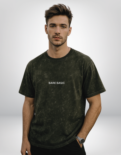 Vintage Olive Green Acid Wash T-Shirt
