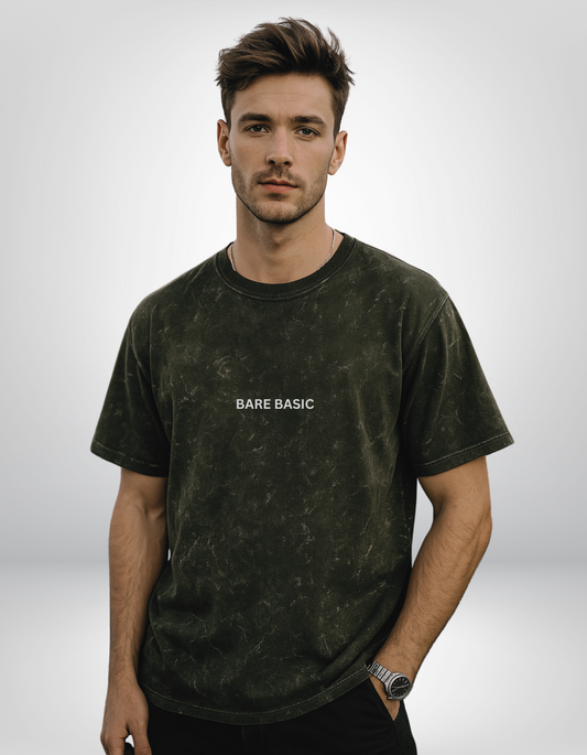 Vintage Olive Green Acid Wash T-Shirt