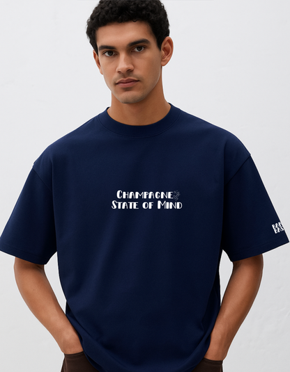 Champagne State of Mind – Oversized Unisex Graphic T-Shirt