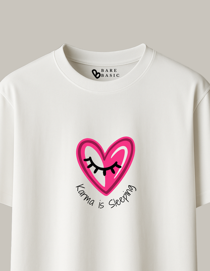 Karma Is Sleeping Graphic T-Shirt – Oversized Fit | Bare Basic