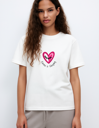 Karma Is Sleeping Graphic T-Shirt – Oversized Fit | Bare Basic