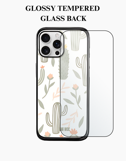 Cactus Bloom IPhone Glass Case