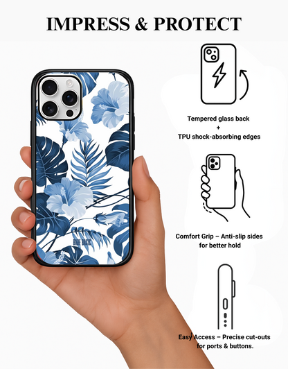 Blue Tropic IPhone Glass Case