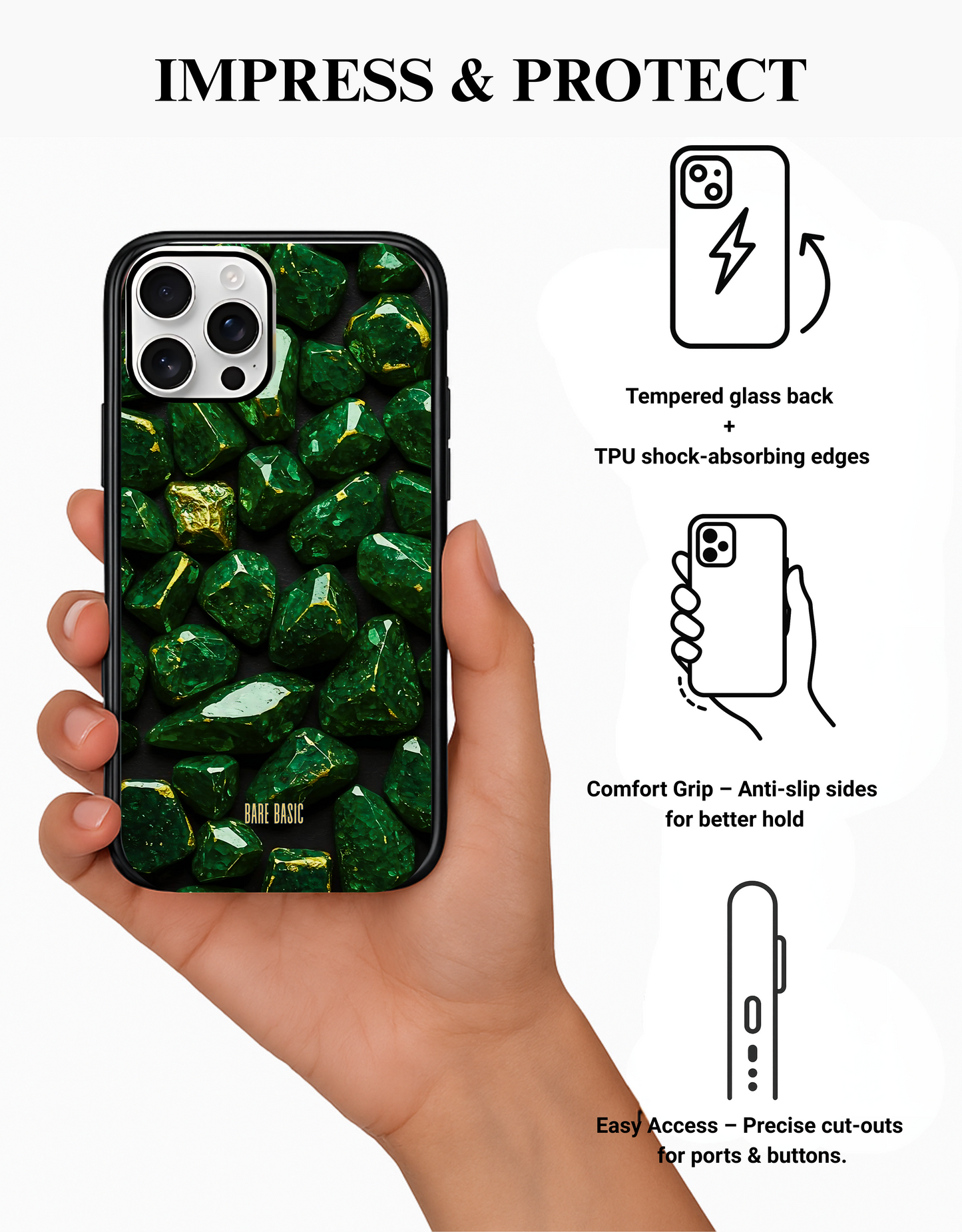 Emerald Luxe IPhone Glass Case