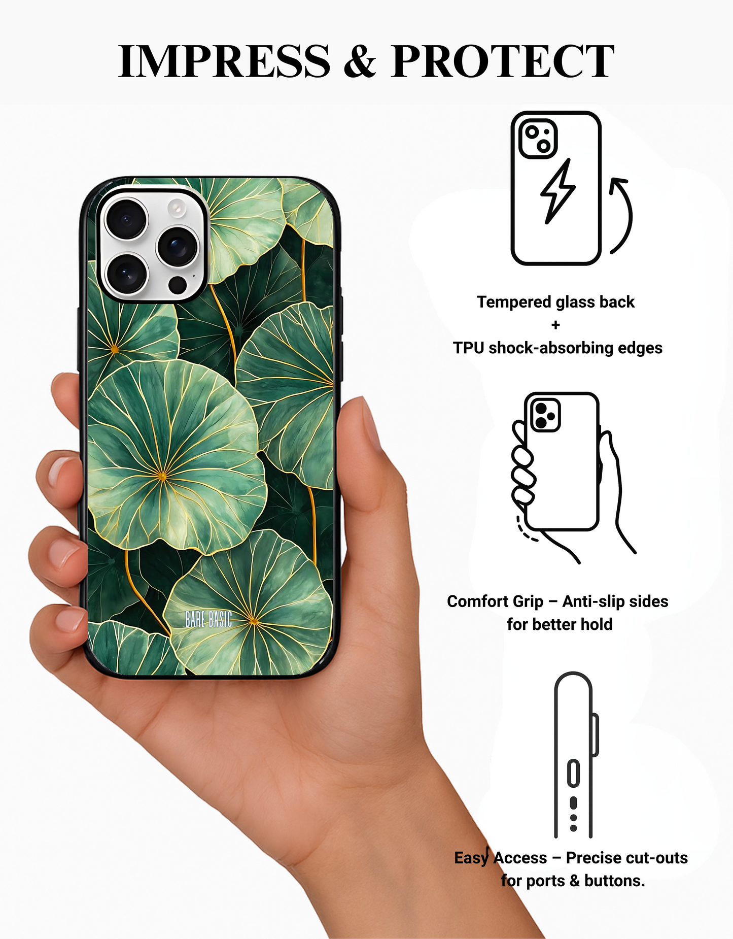 Lotus Luxe IPhone Glass Case