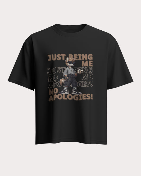 "Oversized Fit 'Just Being Me' Graphic T-Shirt"