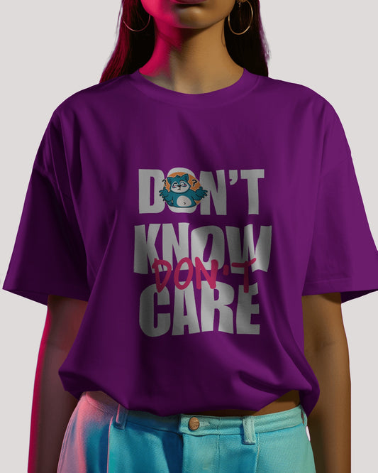 "Don’t Know, Don’t Care" Quirky T-Shirt"