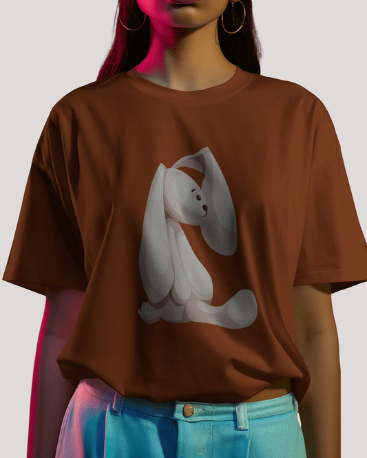 Cute Bunny Copper Cotton T-Shirt