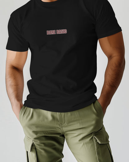 "Comfort Fit 'Gecko and Leaves' Graphic Black T-Shirt"