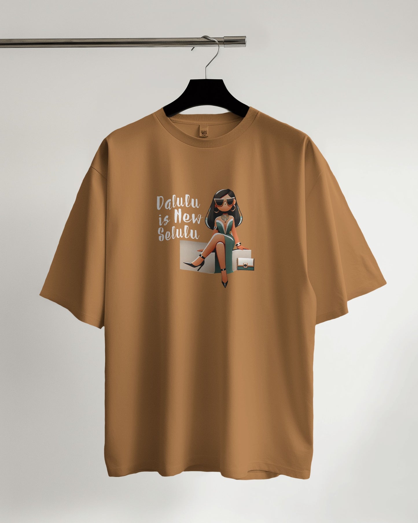 "Dalulu is New Selulu  Chic Fashionable Girl in Copper Style Tee"