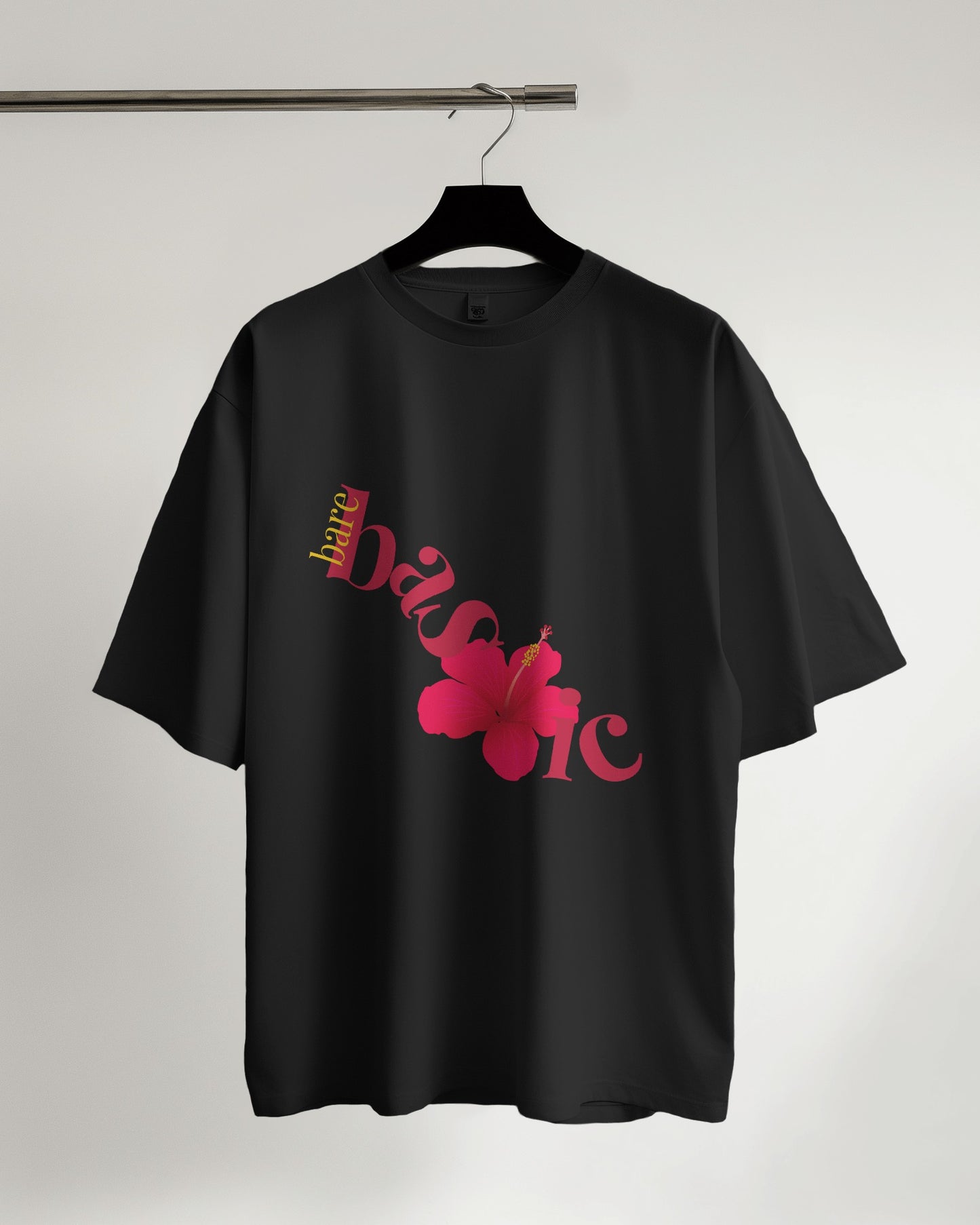 "Bare Basic Hibiscus T-shirt - Minimalist Tee"