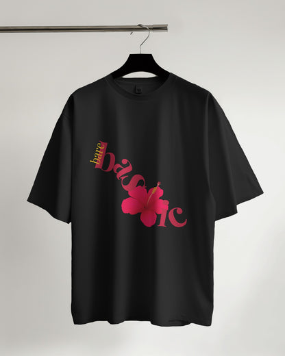 "Bare Basic Hibiscus T-shirt - Minimalist Tee"